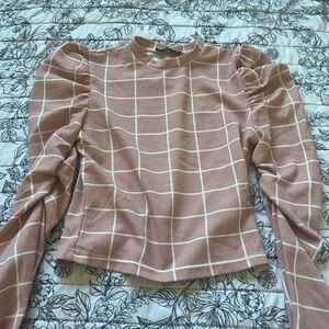 Blush Checkered Women's Blouse